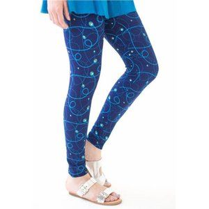 Agnes & Dora Leggings, blue lightening bugs